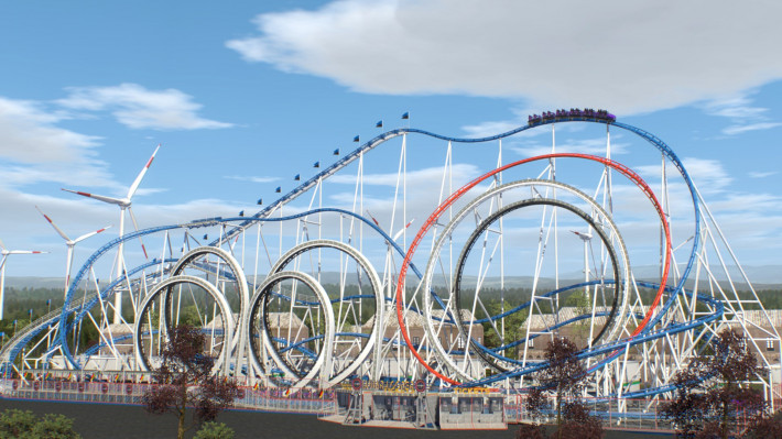 Lunar Looper Custom Schwarzkopf Transportable Looping Coaster by